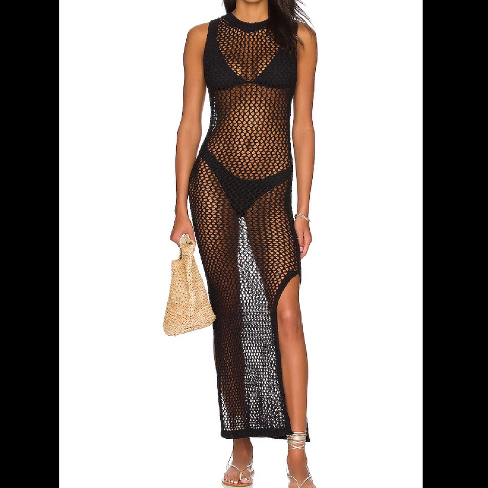 Beach Riot Black Holly Swim Coverup